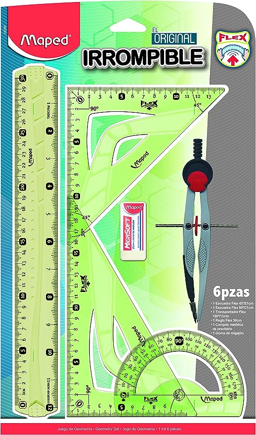 JUEGO GEOMETRIA MAPED IRROMPIBLE COMPAS METAL 19206
