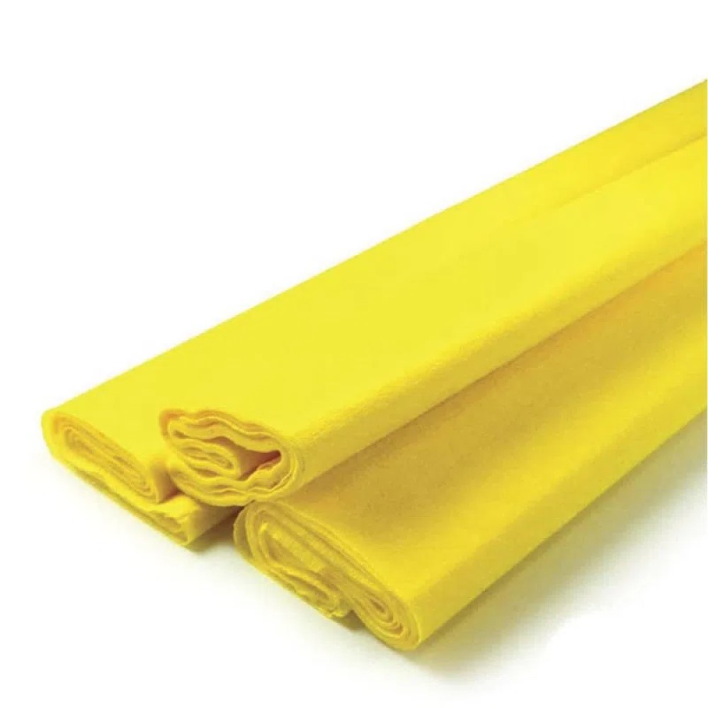 KIT 10 PAPEL CREPE PINGUINO AMARILLO CANARIO