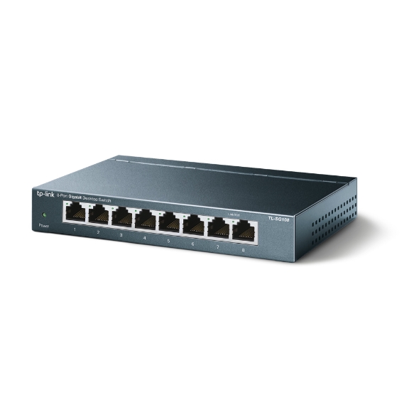 Switch De Escritorio Tp-Link TL-SG108  8 Ptos Giga Plug & Play  Doa30