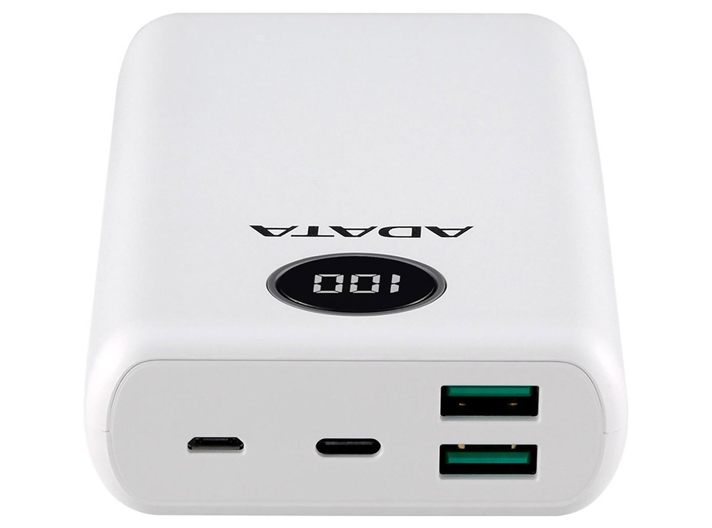 Power Bank Digital Adata P20000QCD Blanco 20,000mAh