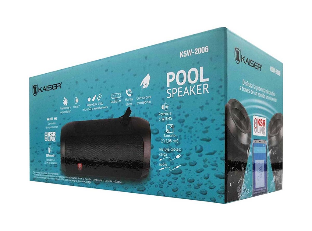Bocina Kaiser KSW-2006 Bluetooth 5W RMS