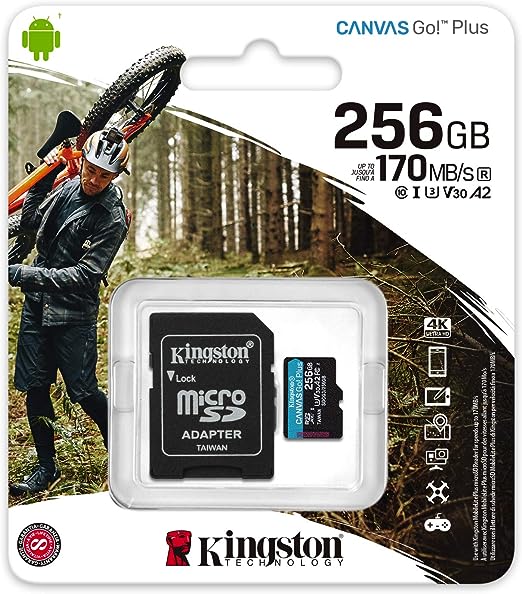 MICRO SD 256GB KINGSTON SDCG3/256GB C/A CANVAS GO PLUS