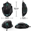 Mouse Alámbrico Gamer M908 Impact 12400 Dpi Redragon