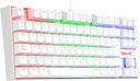 TECLADO ALAMBRICO GAMER K552W-RGB BLANCO SWITCH AZUL MERCANICO REDRAGON