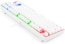 TECLADO ALAMBRICO GAMER K552W-RGB BLANCO SWITCH AZUL MERCANICO REDRAGON