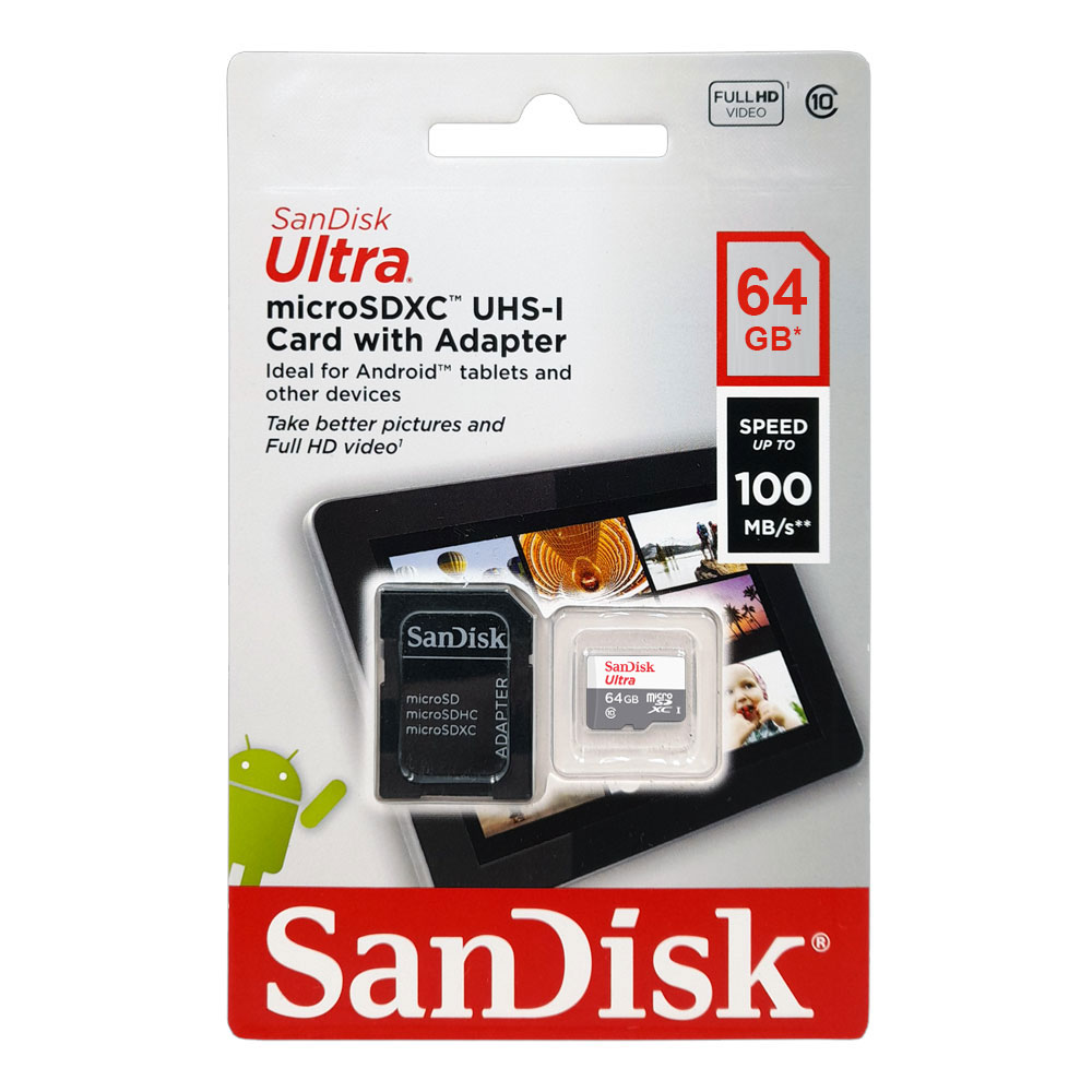 MICRO SD 64GB SANDISK UHS-I C/ADAPTADOR