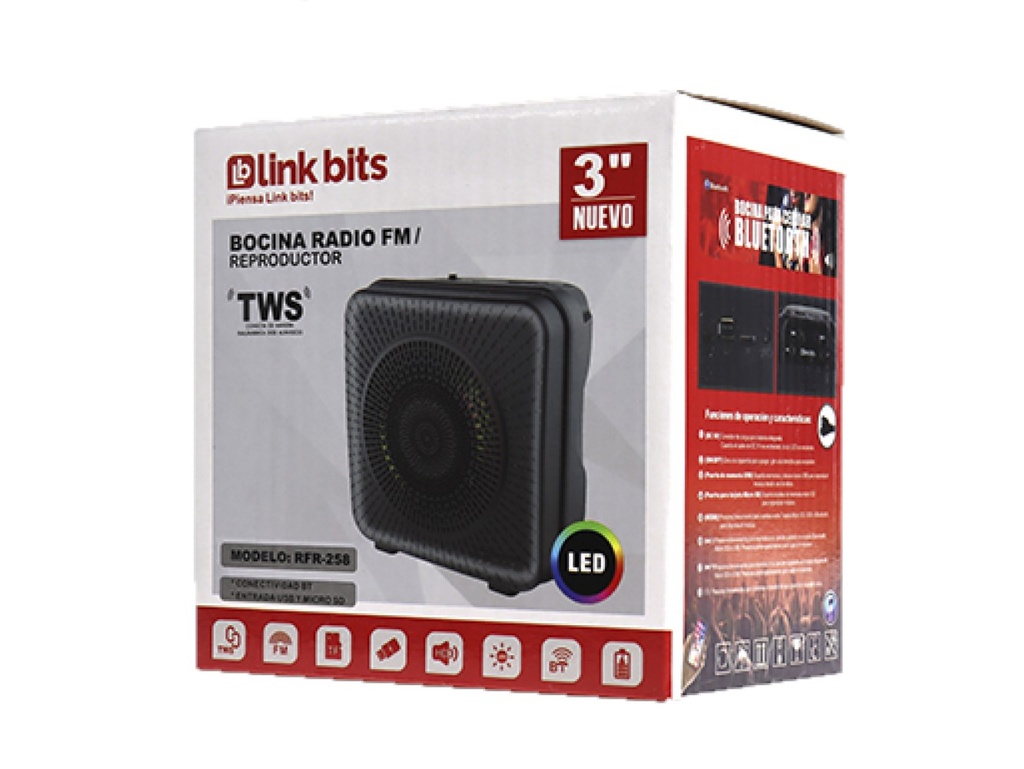 Bocina 3" VA396T Bluetooth Radio FM USB