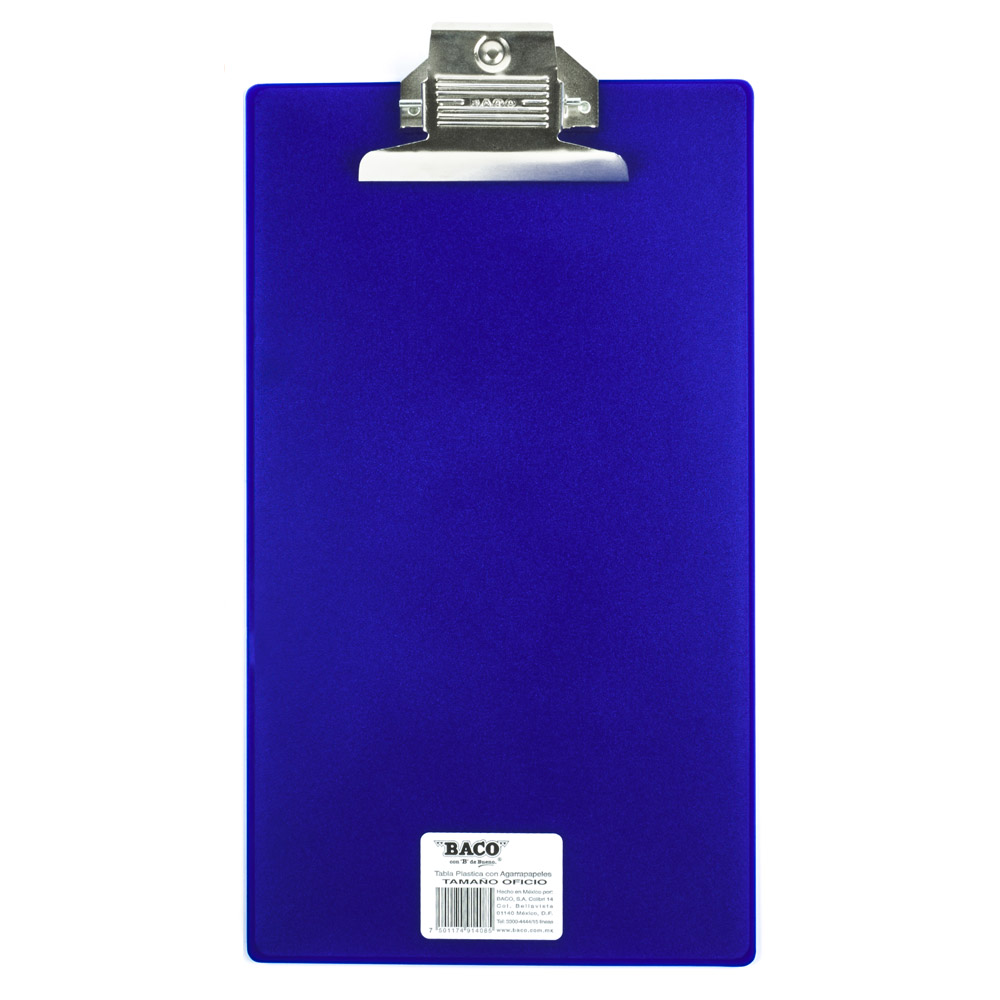 TABLA AGARRAPAPEL BACO PLASTICO OFICIO