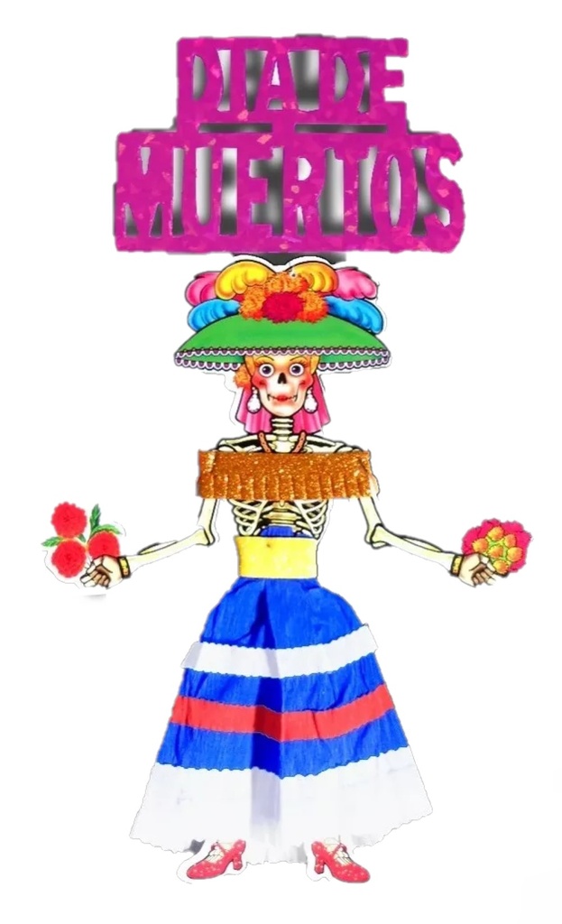 Adorno Calaca C/ Falda #2 C/Espiral