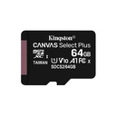 MICRO SD 64GB KINGSTON C/A CANVAS PLUS 100MB/S CLASE 10