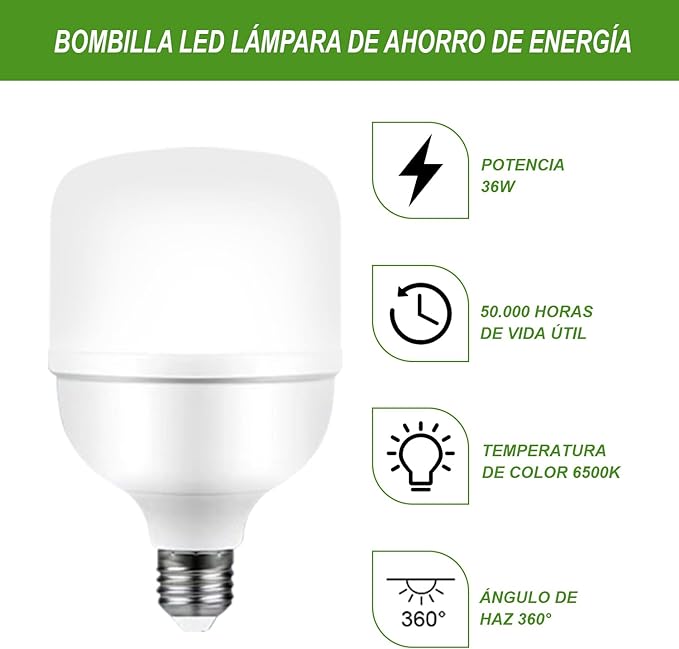 Foco 18W Led S39W36 Luz Fría Megaluz