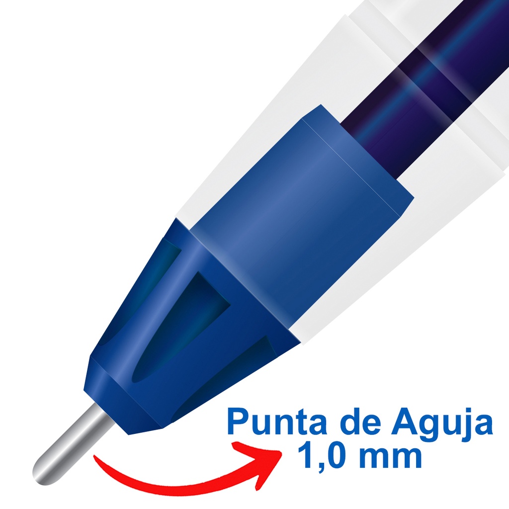 Boligrafo Azor Pin Point 1MM Azul C/12 Piezas