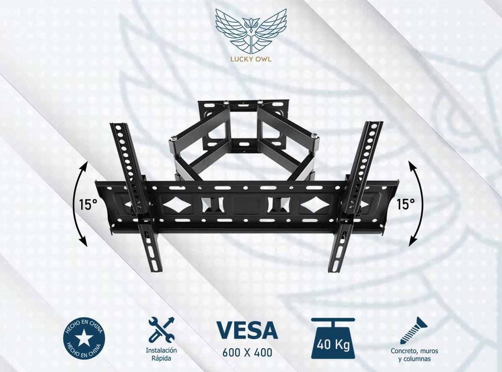 Soporte TV 32" a 80" CP512- FM3280 40Kg Lucky Owl