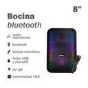 Bocina 8" SA8053T Con Micrófono Bluetooth USB Luz RGB