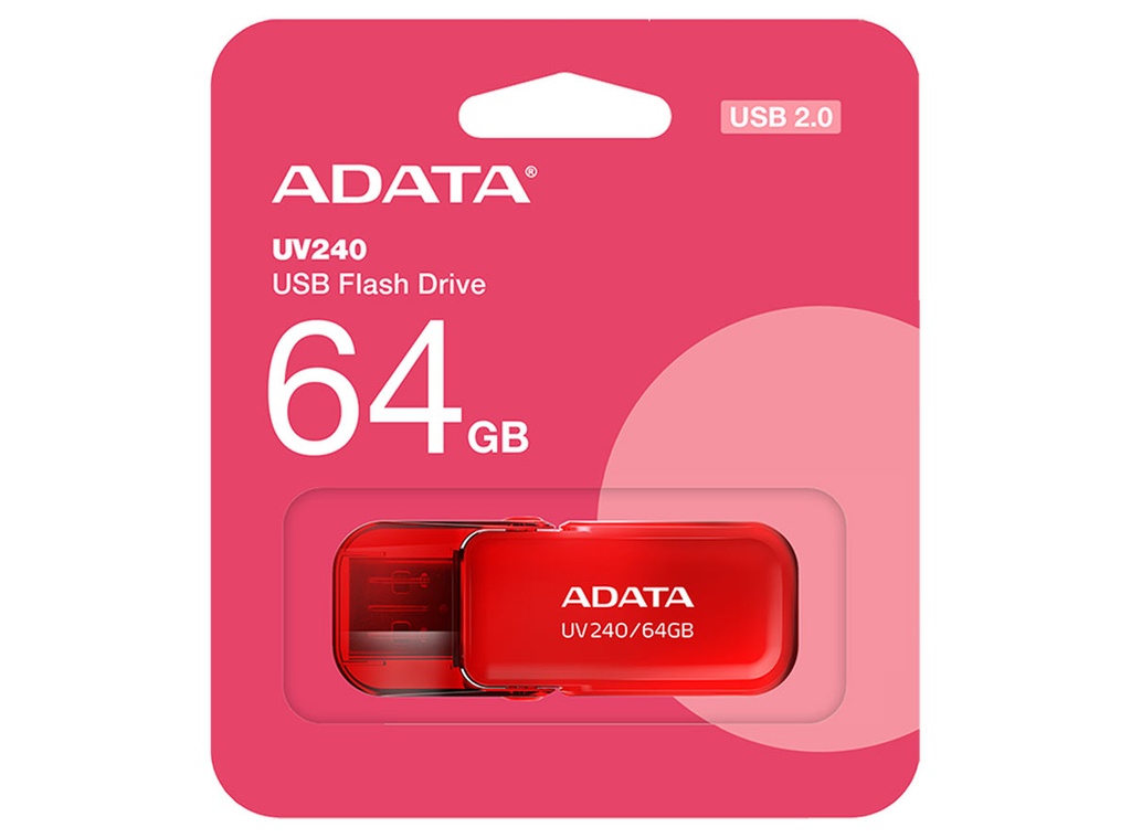 USB 64GB Adata UV240 Rojo 2.0