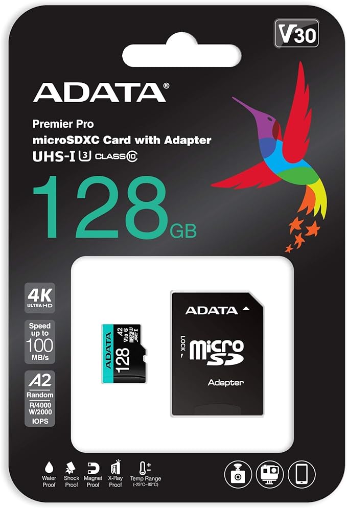 MICRO SD HC 128GB UHS-I U3 V30S U3 A2 AQUA ADATA