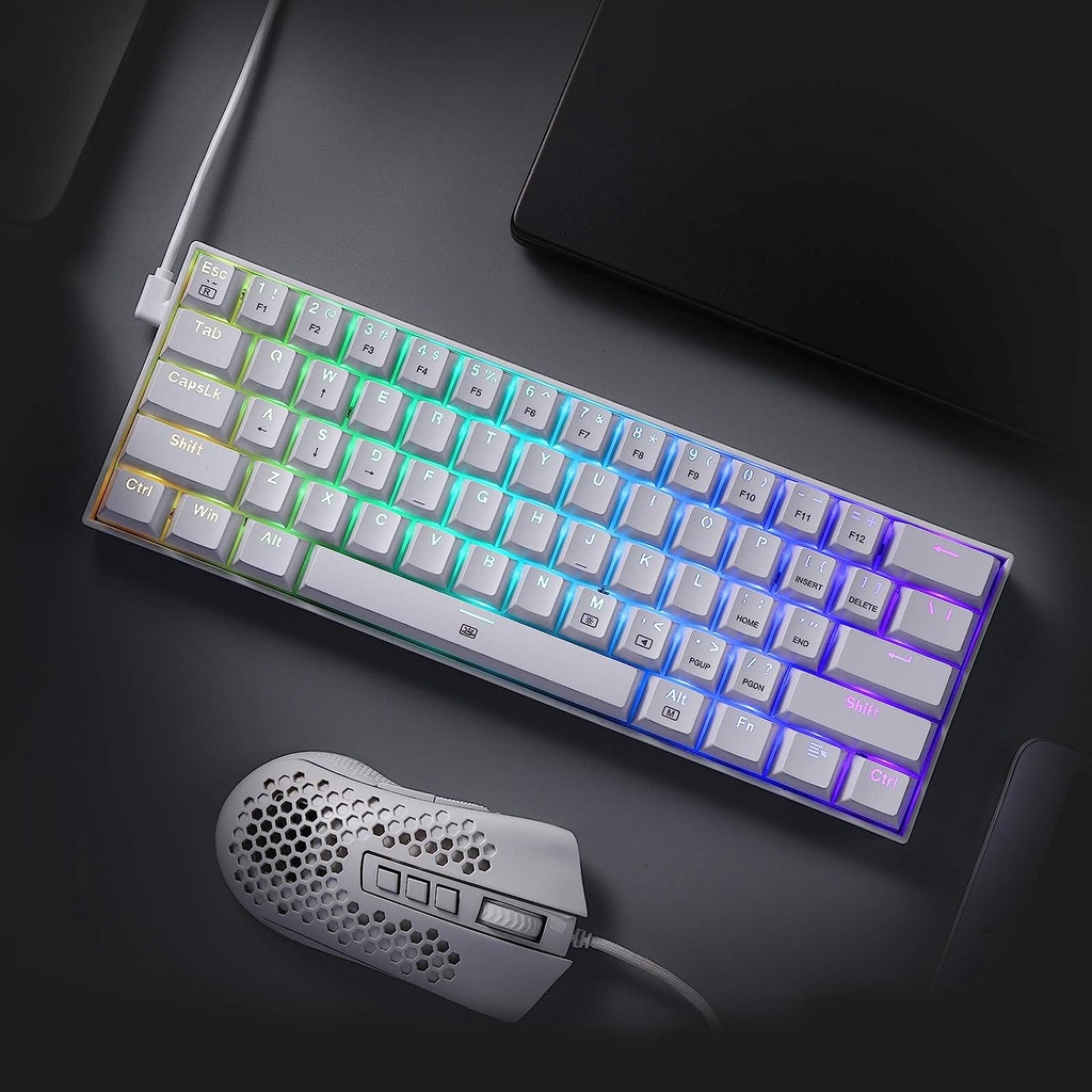 TECLADO GAMER K630W-RGB DRAGONBORN BLANCO MERCANICO SWITCH CAFE REDRAGON