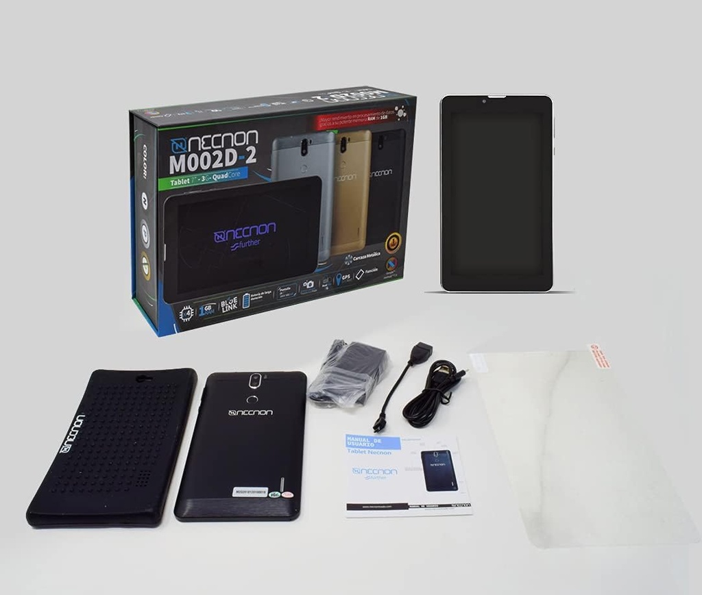 Tablet 7 Pulgadas NCTA2D013G Necnon Ram 2Gb Interna 16Gb 2 Cámaras Negro
