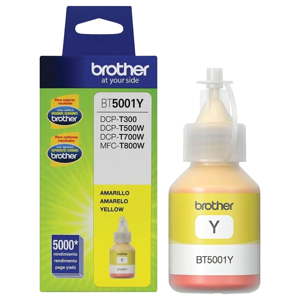 BOTE TINTA BROTHER BT-5001 AMARILLO ORIGINAL