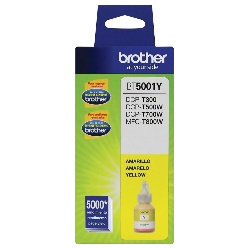 BOTE TINTA BROTHER BT-5001 AMARILLO ORIGINAL