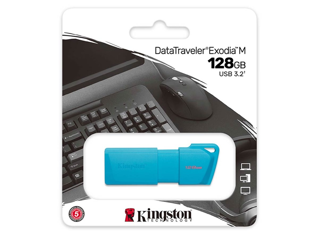 USB 128GB Kingston DataTraveler Exodia Aqua 3.2