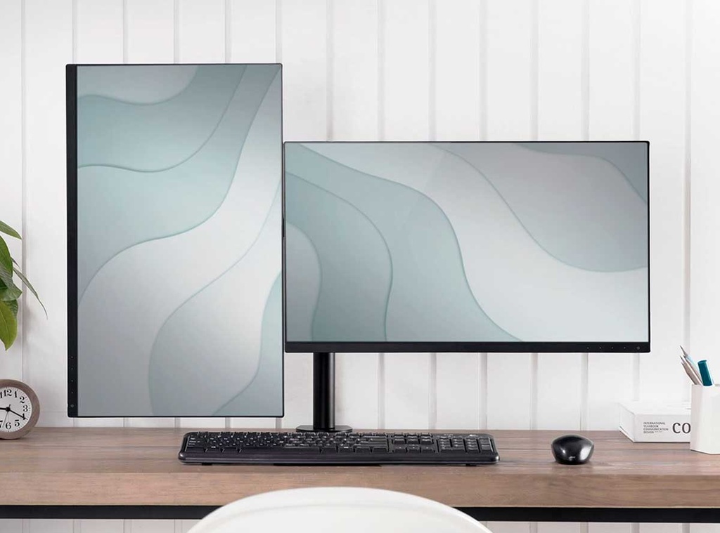 Soporte Doble Brazo Para Monitor Ajustable 17 A 32 Hasta 9kg