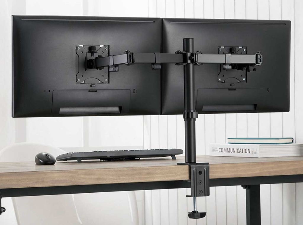 Soporte Doble Brazo Para Monitor Ajustable 17 A 32 Hasta 9kg