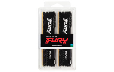 Kit 2 Memoria RAM 16GB Kingston FURY Beast DDR4 3200MHzL16 XMP