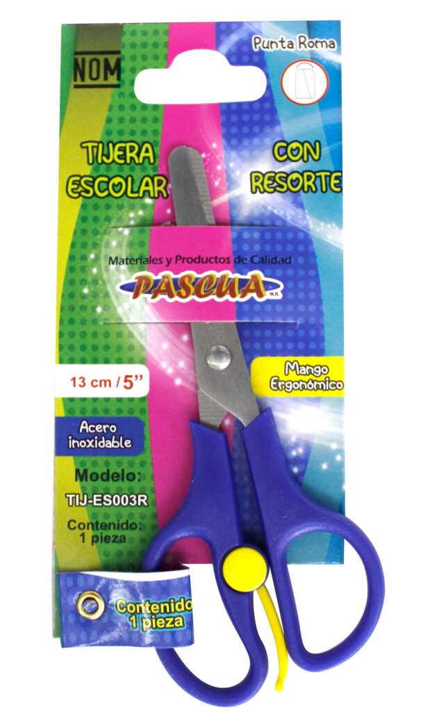 Tijera Escolar Pascua C/Resorte TIJ-ES003R