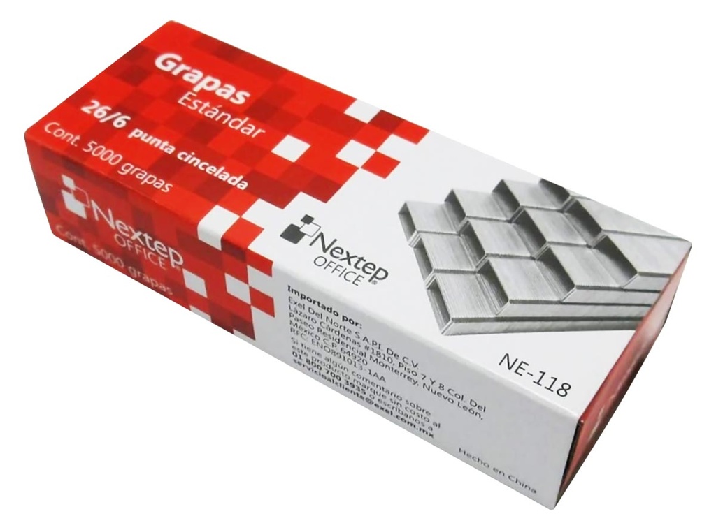 Grapas Estándar NE-118 Nexpet 26/6 C/5000