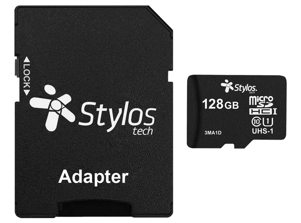 Micro SD 128GB Stylos STMS1281B Con Adaptador C10