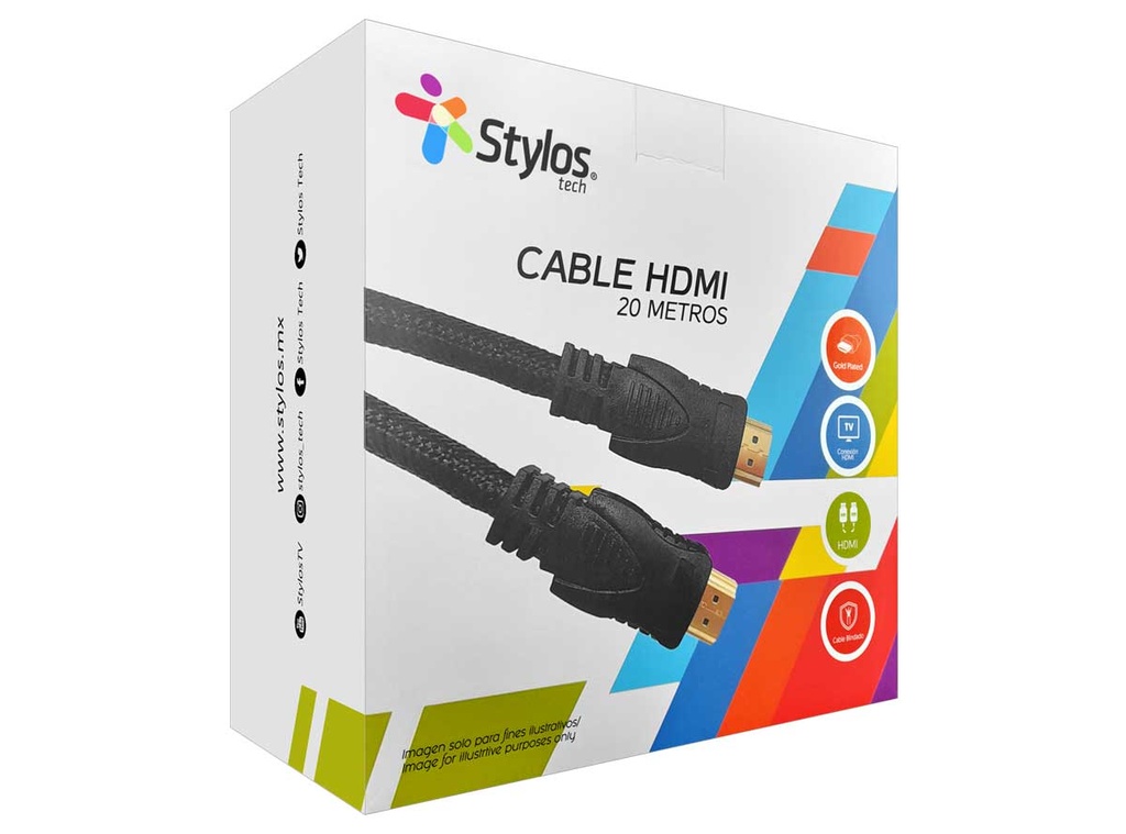 Cable HDMI Stylos STHC20MB 20 Metros