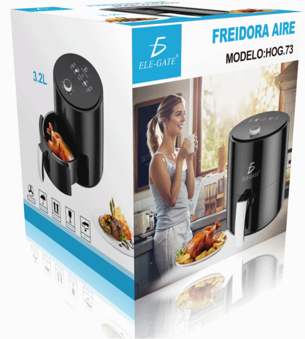 Freidora Eléctrica de Aire HOG.73 Multifunción para Alimentos 3.5 L