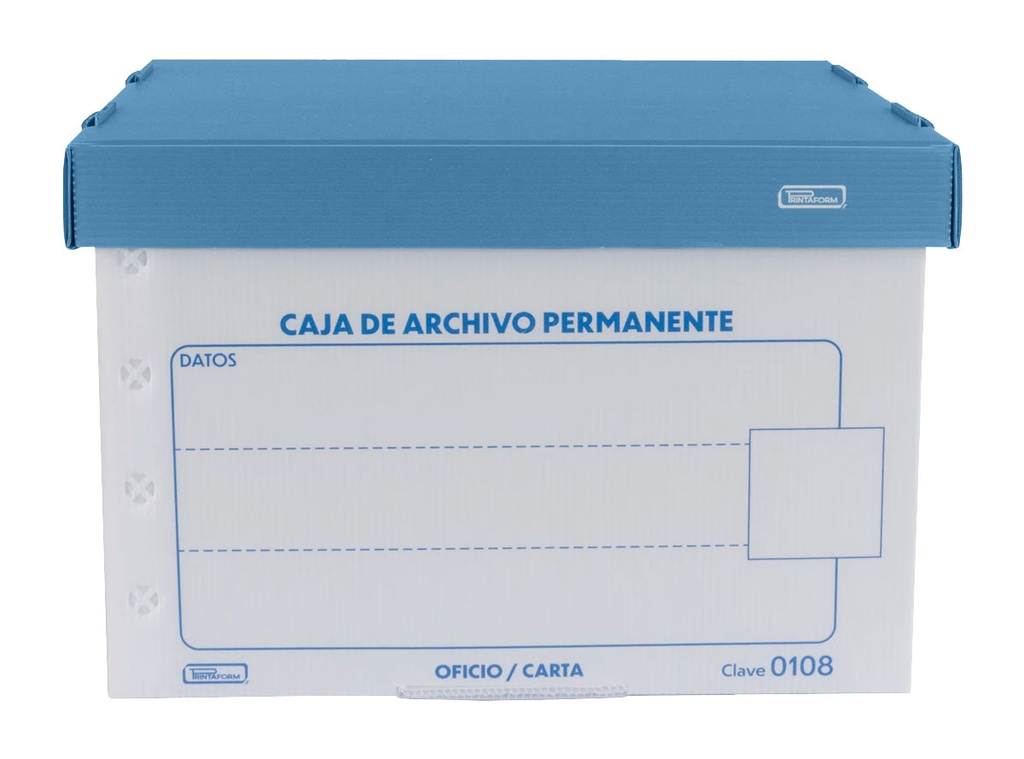 Caja Archivo Printaform Plástico 0108 Carta/Oficio Reforzada (C.10)