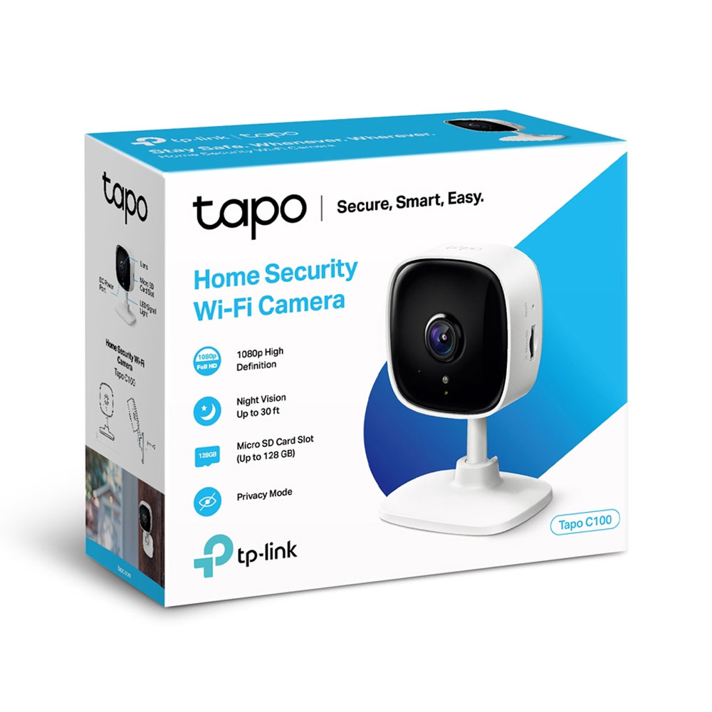 CAMARA DE SEGURIDAD TP-LINK TAPO C100 DIANOCHE/ HOGAR 1080P