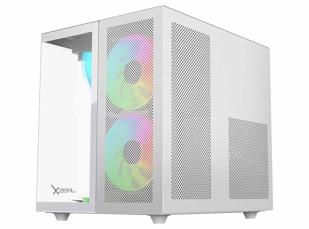 Gabinete Xzeal XZGAMC1W Cubo M-ATX Blanco 3FanARG