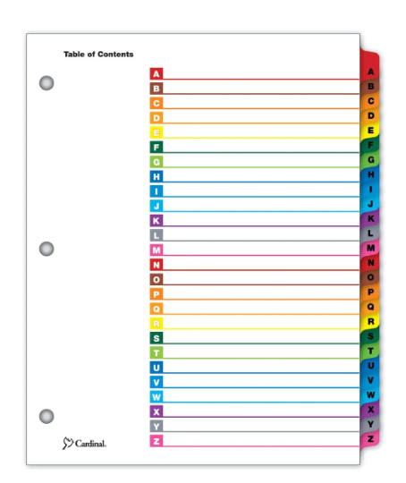 Separador Omni-Dex Carta A-Z