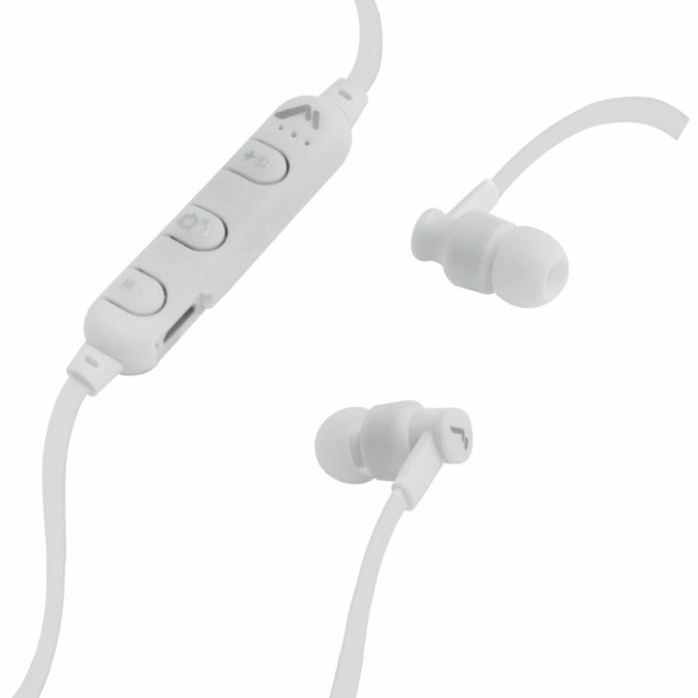 Audífonos Mitzu MH-9220WH Bluetooth Con Cable Plano Blancos