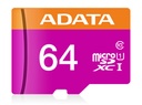 Micro SD 64GB Adata Clase 10 Con Adaptador Morada