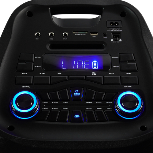 Bafle Vorago 10 Pulgadas 80W KSP-600 Bluetooth/ Micrófono/ Negro