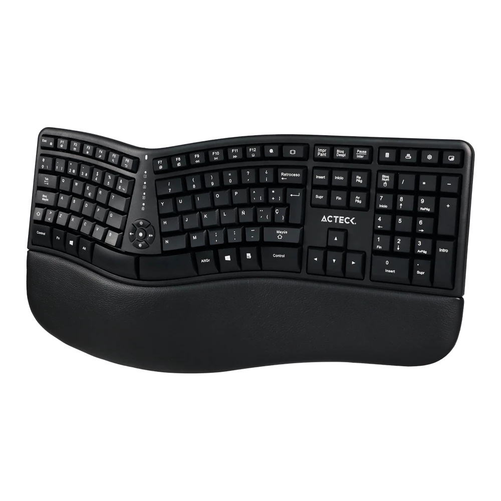 Kit Teclado Y Mouse Acteck AC-936248 Virtuos Fitt MK770 Inalámbrico Ergonómico Negro