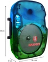 Bocina 8 Pulgadas Kaiser KSW-5008-3 De 6,200W PMPO/ 20W RMS Traslúcido Con Micrófono Alámbrico