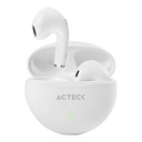 Audífonos Acteck SENSE EP230 Inalámbrico Bluetooth Intraaural Biauricular 30 mAh Blanco AC-935111