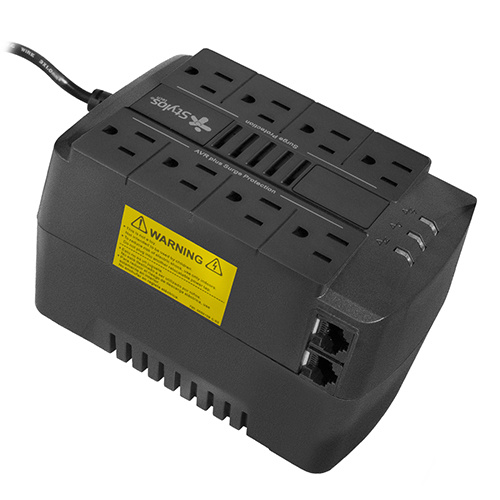 Regulador De Voltaje Stylos STRE650B De 1200VA/650W 8 Contactos