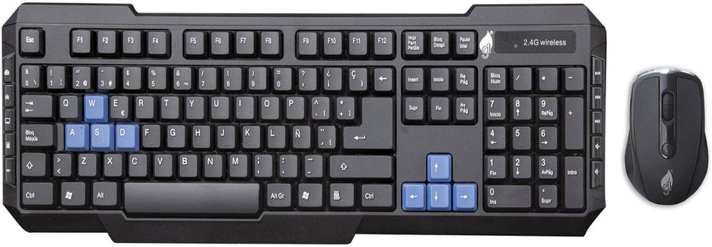 Kit Multimedia Alámbrico Teclado/ Mouse Green Leaf 18-8373 Negro