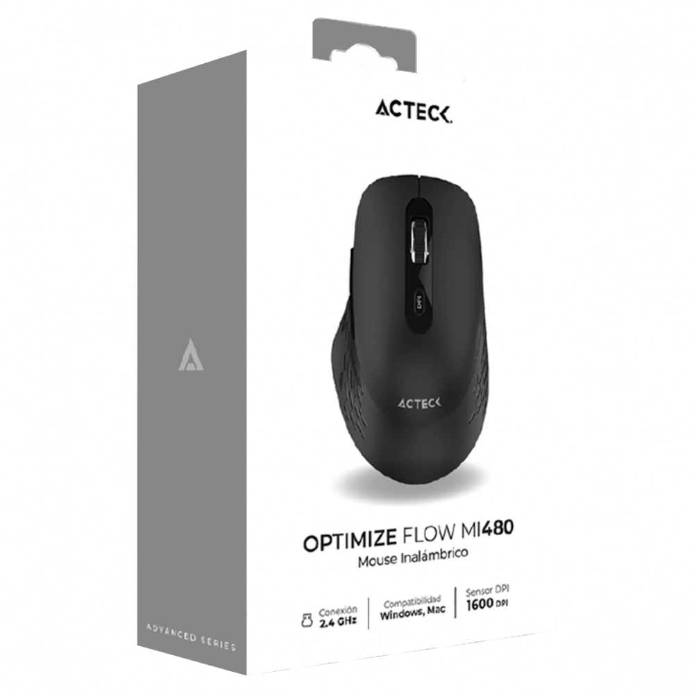 Mouse Acteck Optimize Flow AC-939836 Inalámbrico Negro