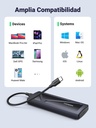 Carcasa Disco Duro Nvme M.2 Ugreen 15512 hasta 2 Tb Usb3.2 a 10 Gbps Caja De Aluminio Negro