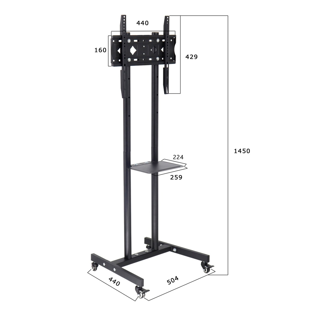 Soporte Tv De Carrito Lucky Owl Y609A-TVC3265 32 a 65 Pulgadas 600*400mm 40Kg