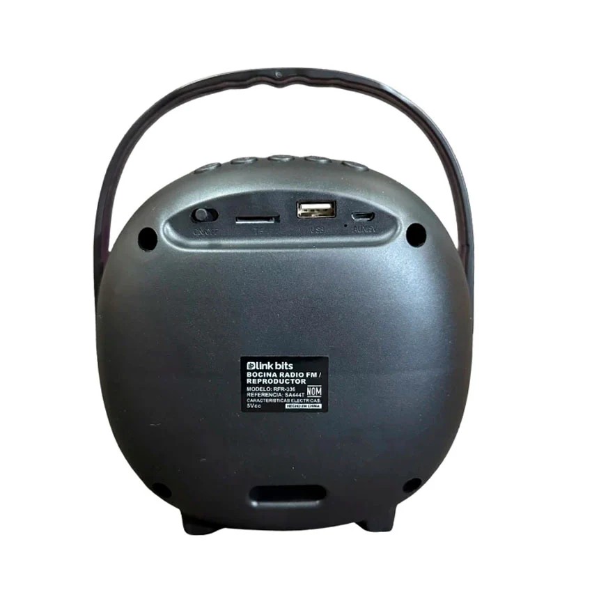 Bocina Bluetooth Link Bits 4 Pulgadas SA444T Radio Fm Luz Led Multicolor