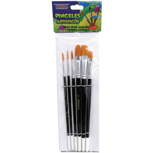 [PIN-KHAB10] PINCEL PASCUA ARTISTICO PAQ. C/6 KHAB10